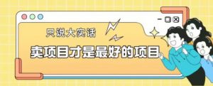 卖项目才是最好的项目一单3000+【揭秘】-赚金金-技能学习分享