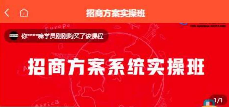 【一度招商】招商方案系统实操班 价值1980元-赚金金-技能学习分享