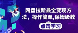 网盘拉新最全变现方法,操作简单,保姆级教学【揭秘】-赚金金-技能学习分享