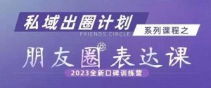 私域出圈计划系列课程之朋友圈表达课,2023全新口碑训练营-赚金金-技能学习分享
