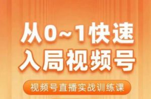陈厂长·从0-1快速入局视频号课程,视频号直播实战训练课-赚金金-技能学习分享