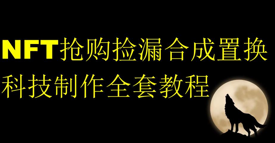 NFT抢购捡漏合成置换科技制作全套教程-赚金金-技能学习分享