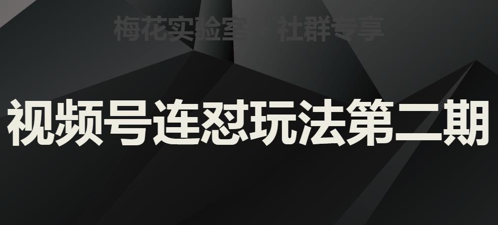 梅花实验室社群视频号连怼玩法第二期，实操讲解全部过程-赚金金-技能学习分享