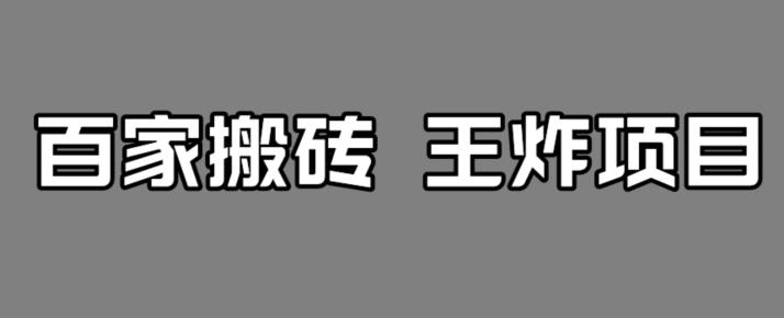 百家最新搬运玩法，单号月入5000+【揭秘】-赚金金-技能学习分享