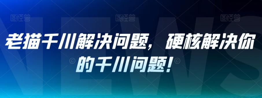 老猫千川解决问题，硬核解决你的千川问题！-赚金金-技能学习分享