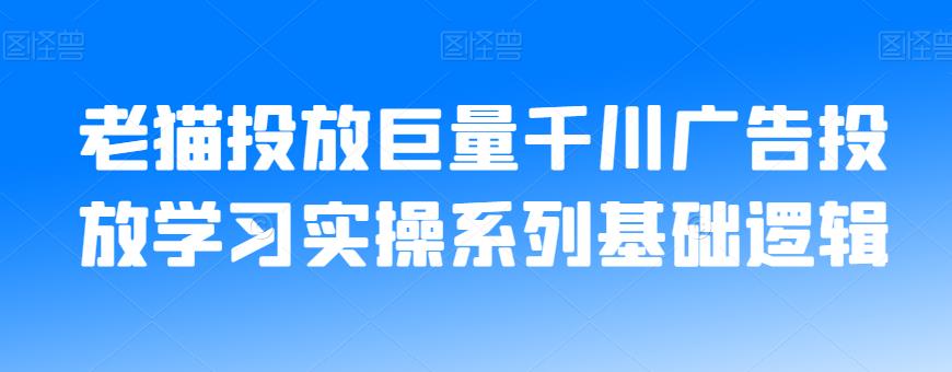 老猫投放巨量千川广告投放学习实操系列基础逻辑-赚金金-技能学习分享