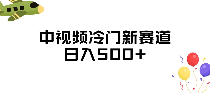 中视频冷门新赛道，做的人少，三天之内必起号，日入500+【揭秘】-赚金金-技能学习分享