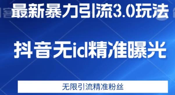 最新暴力引流3.0版本，抖音无id暴力引流各行业精准用户-赚金金-技能学习分享
