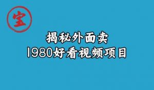 宝哥揭秘外面卖1980好看视频项目，投入时间少，操作难度低-赚金金-技能学习分享