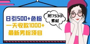 一天收款1000+元,最新男粉不封号项目,拒绝大尺度,全新的变现方法【揭秘】-赚金金-技能学习分享