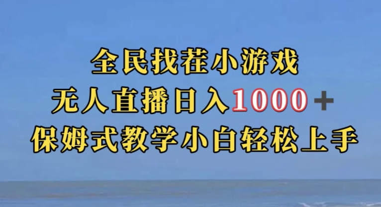 全民找茬小游戏直播玩法，抖音爆火直播玩法，日入1000+-赚金金-技能学习分享