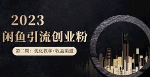 第二期:暴力引流,无脑搬运,闲鱼创业粉引流一天200+,更新闲鱼防封号优化教学,每天多300+收益-赚金金-技能学习分享