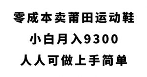零成本卖莆田运动鞋,小白月入9300,人人可做上手简单【揭秘】-赚金金-技能学习分享