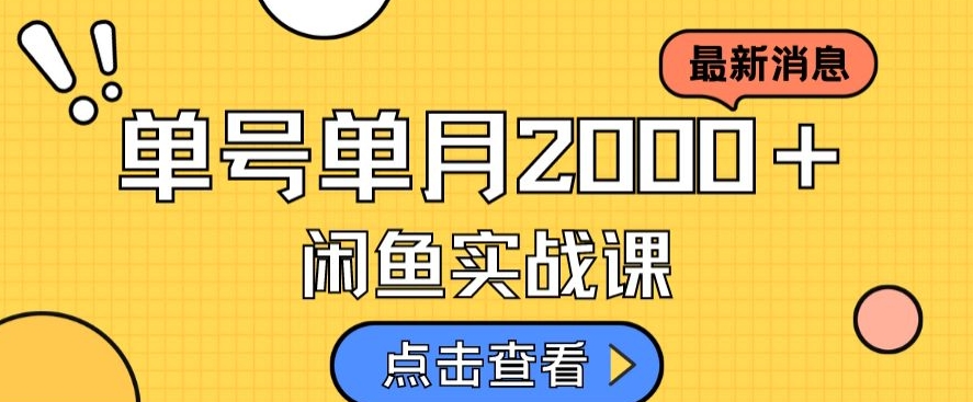 最新闲鱼日入500＋，虚拟资料变现喂饭级讲解-赚金金-技能学习分享