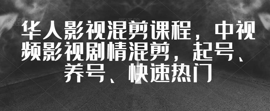 华人影视混剪课程，中视频影视剧情混剪，起号、养号、快速热门-赚金金-技能学习分享