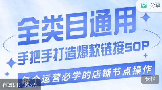 单品爆款打造实操运营，单品爆款从“0”-“1”手把手演练运营步骤-赚金金-技能学习分享