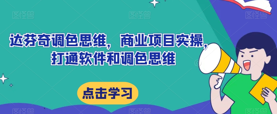 达芬奇调色思维，商业项目实操，打通软件和调色思维-赚金金-技能学习分享