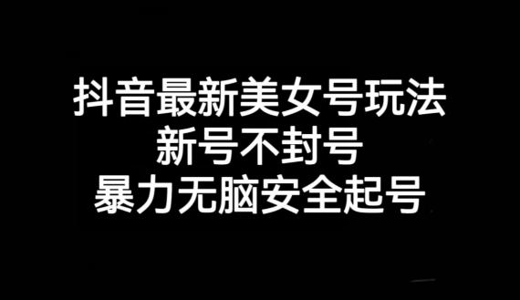抖音最新美女号玩法，新号不封号，暴力无脑安全起号【揭秘】-赚金金-技能学习分享