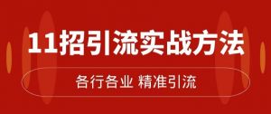 精准引流术:11招引流实战方法,让你私域流量加到爆(11节课完整)-赚金金-技能学习分享