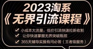 2023淘系无界引流实操课程,小成本大流量,低价引流快速拉新收割,让你快速掌握无界突破瓶颈-赚金金-技能学习分享