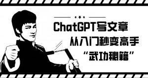 ChatGPT写文章,从入门秒变高手的‘武功秘籍’【揭秘】-赚金金-技能学习分享