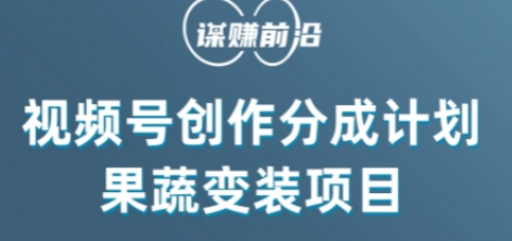 视频号创作分成计划水果蔬菜变装玩法，借助AI变现-赚金金-技能学习分享