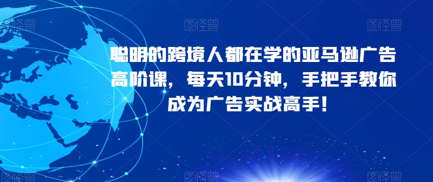 聪明的跨境人都在学的亚马逊广告高阶课，每天10分钟，手把手教你成为广告实战高手！-赚金金-技能学习分享