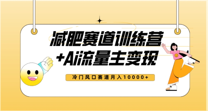 全新减肥赛道AI流量主+训练营变现玩法教程，蓝海冷门赛道小白轻松上手，月入10000+-赚金金-技能学习分享