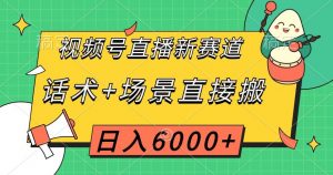 视频号直播新赛道，话术+场景直接搬，日入6000+【揭秘】-赚金金-技能学习分享