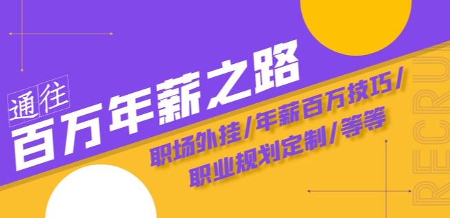 通往百万年薪之路·陪跑训练营：职场外挂/年薪百万技巧/职业规划定制/等等-赚金金-技能学习分享