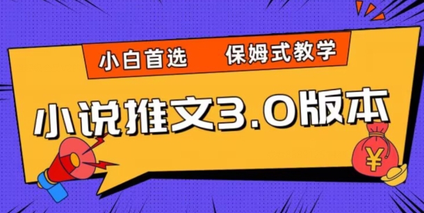 小说推文3.0玩法，日入两千+，保姆式教学，小白首选【揭秘】-赚金金-技能学习分享