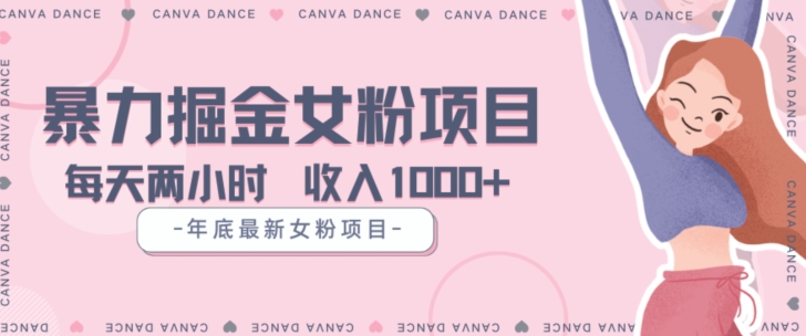 年底暴力女粉掘金项目5天变现1.5W+【揭秘】-赚金金-技能学习分享