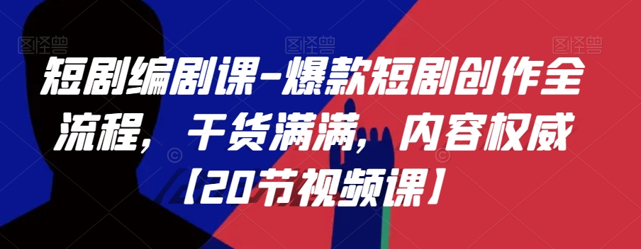 短剧编剧课-爆款短剧创作全流程，干货满满，内容权威【20节视频课】-赚金金-技能学习分享
