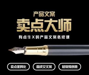 产品文案【卖点大师】高转化电商,有点牛X的产品文案必修课-赚金金-技能学习分享