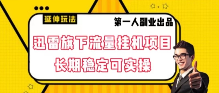 迅雷旗下流量挂机项目，长期稳定可实操【揭秘】-赚金金-技能学习分享