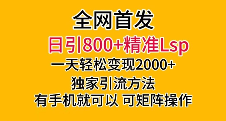 全网首发!日引800+精准老色批,一天变现2000+,独家引流方法,可矩阵操作【揭秘】-赚金金-技能学习分享