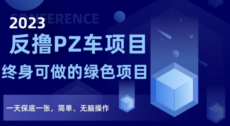 2023反撸PZ车项目，终身可做的绿色项目，一天保底一张，简单、无脑操作【仅揭秘】-赚金金-技能学习分享