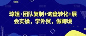 琼姐·团队复制+询盘转化+展会实操,学外贸,做跨境-赚金金-技能学习分享