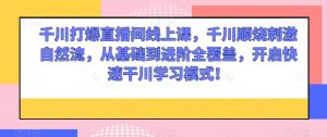 千川打爆直播间线上课,千川顺烧刺激自然流,从基础到进阶全覆盖,开启快速干川学习模式!-赚金金-技能学习分享
