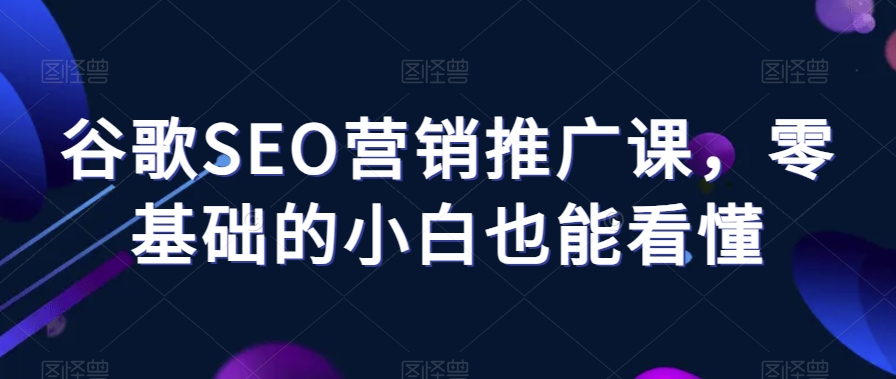 谷歌SEO营销推广课，零基础的小白也能看懂-赚金金-技能学习分享