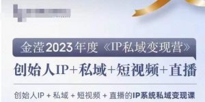 IP私域变现营,创业人做私域IP必参加的变现营-赚金金-技能学习分享