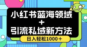 小红书蓝海虚拟＋引流私域新方法，100%不限流，日入轻松1000＋，小白无脑操作【揭秘】-赚金金-技能学习分享