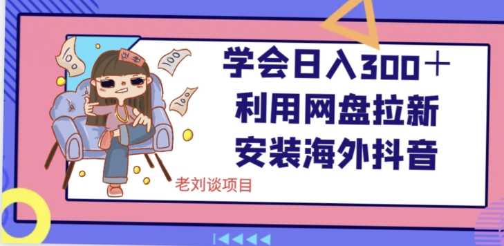 学会日入300＋，利用网盘拉新安装海外抖音保姆级教学【揭秘】-赚金金-技能学习分享