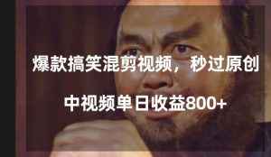 爆款搞笑混剪视频,百分百过原创,单日中视频播放收益800+【揭秘】-赚金金-技能学习分享