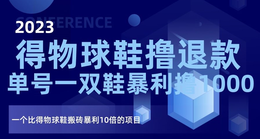 2023得物球鞋撸退款，单号一双鞋暴利撸1000，一个比得物球鞋搬砖暴利10倍的项目【揭秘】-赚金金-技能学习分享