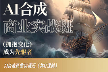 AI合成商业实战班，拥抱变化成为先驱者-赚金金-技能学习分享
