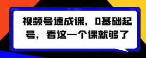 视频号速成课,0基础起号,看这一个课就够了-赚金金-技能学习分享
