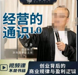 马导·经营的通识,创业背后的商业规律与财富逻辑-赚金金-技能学习分享