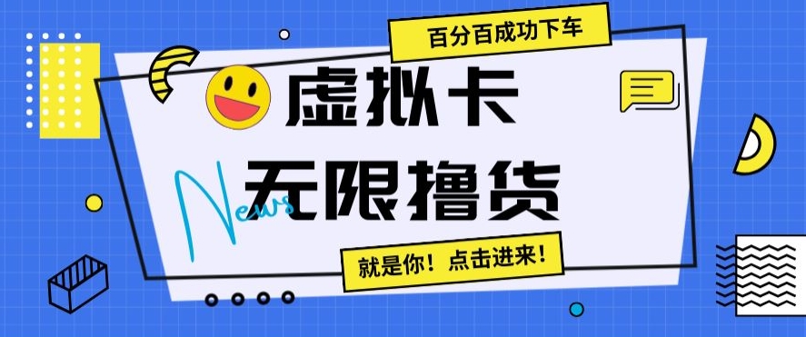 虚拟卡无限撸货，百分百成功下车【仅揭秘】-赚金金-技能学习分享