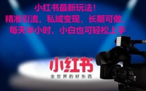 小红书最新玩法!精准引流,私域变现,长期可做,每天半小时,小白也可轻松上手【揭秘】-赚金金-技能学习分享